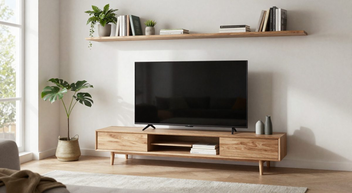 Smart TV Hisense in salotto scandinavo