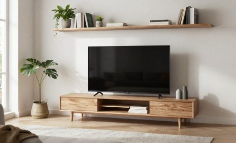 Smart TV Hisense in salotto scandinavo