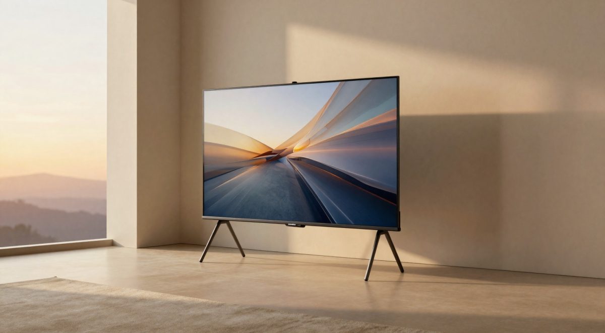 TV Samsung OLED in salotto elegante minimalista